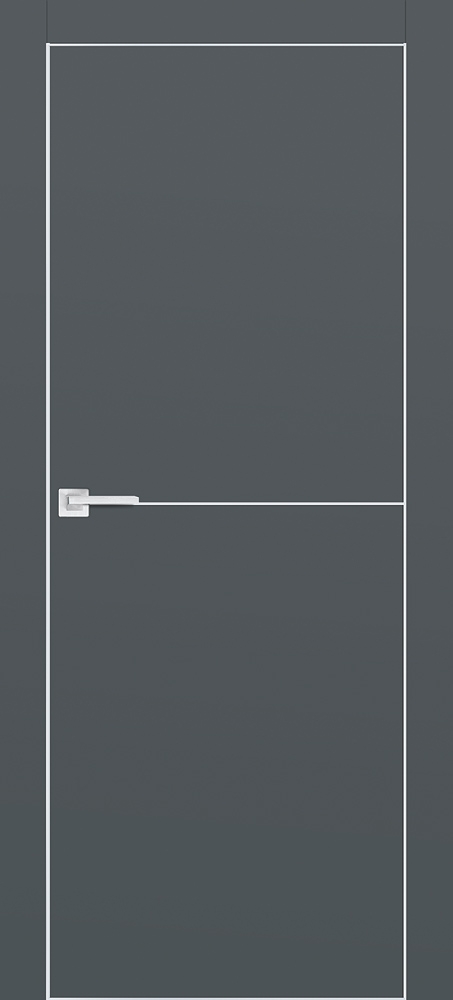 Фото Межкомнатная дверь PX-19 AL кромка с 4-х ст. Графит матовый