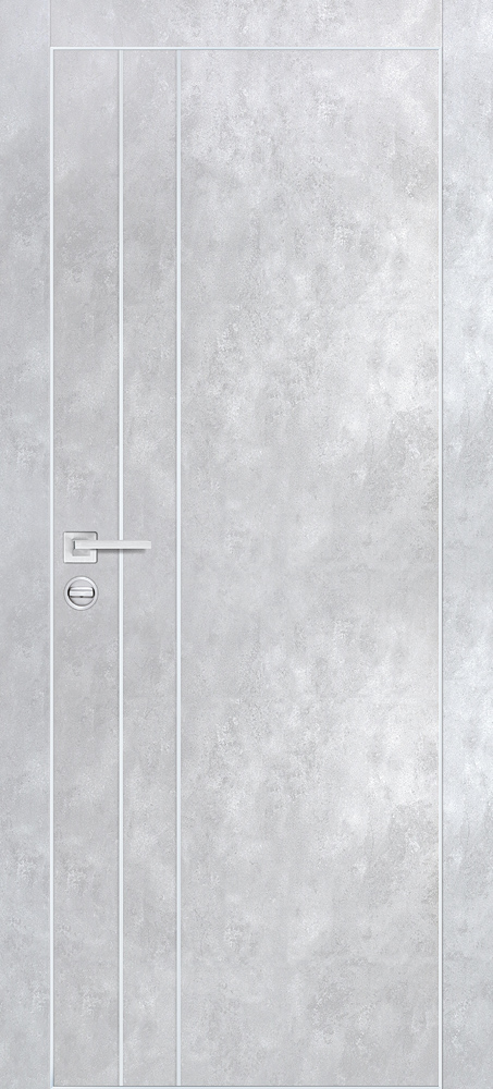 Фото Межкомнатная дверь PX-14  AL кромка с 4-х ст. Серый бетон